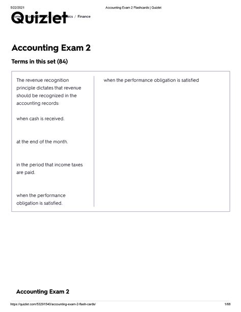 Accounting Exam 2 Flashcards Quizlet - Accounting Exam 2 Home/Social
