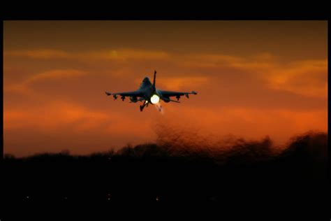 F 16 Sunset Departure W Afterburner Although A 50mm Prime Flickr