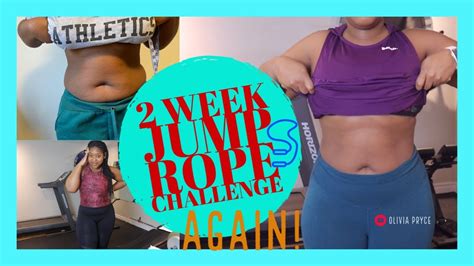 2 Week Jump Rope Transformation Weight Loss Challenge Again│ 1000 Skips