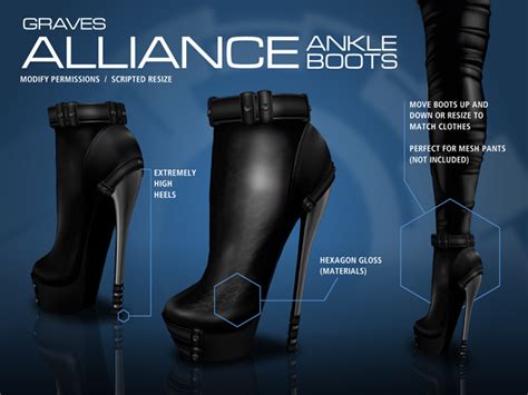 Second Life Marketplace Graves Alliance Ankle Boots