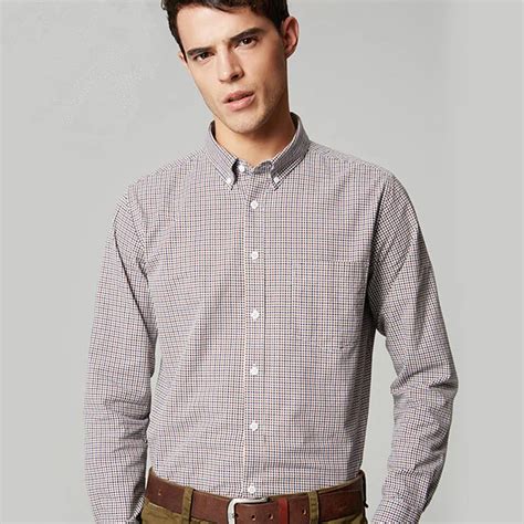 Mens Casual 100 Cotton Plaid Shirt Male Fashionable Casual Long