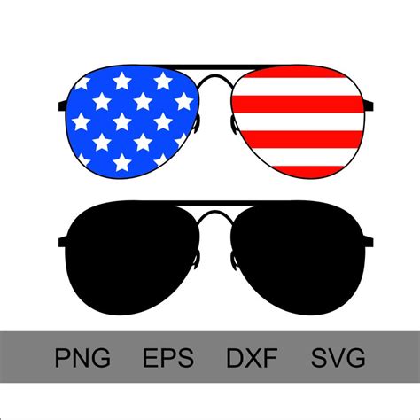 4th July Sunglasses svgdxf png eps. Sunglasses silhouette | Etsy
