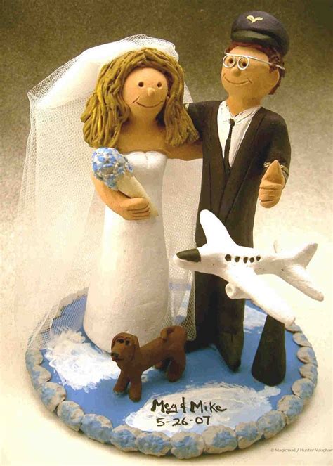 Pilots Wedding Cake Topper Pilot Wedding Aviation Wedding Cake