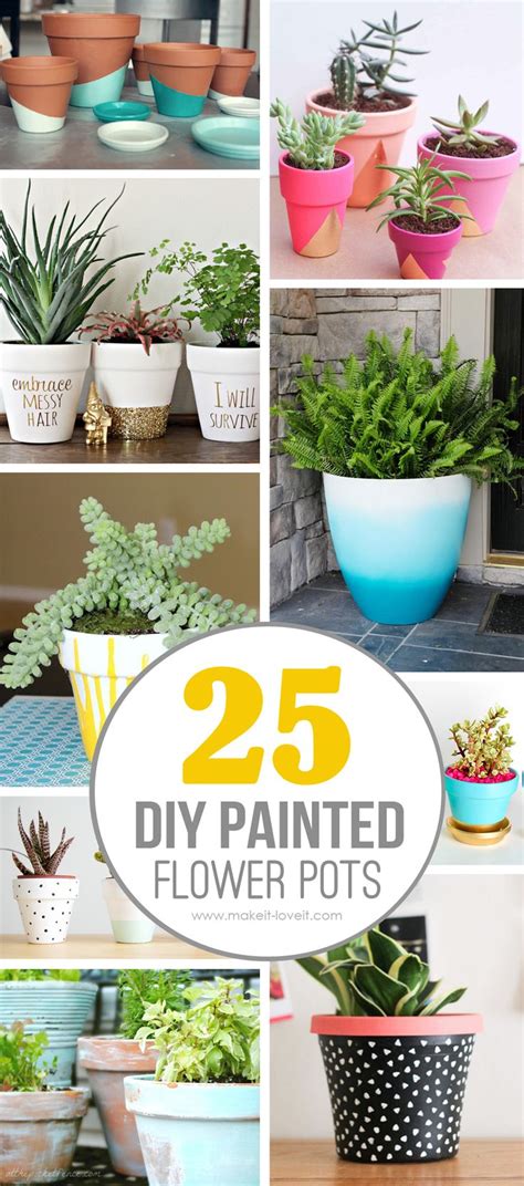 Use a variety of colors and paint shapes to make things interesting! 25 Design Ideas to Paint Terracotta Flower Pots | Bloggers ...