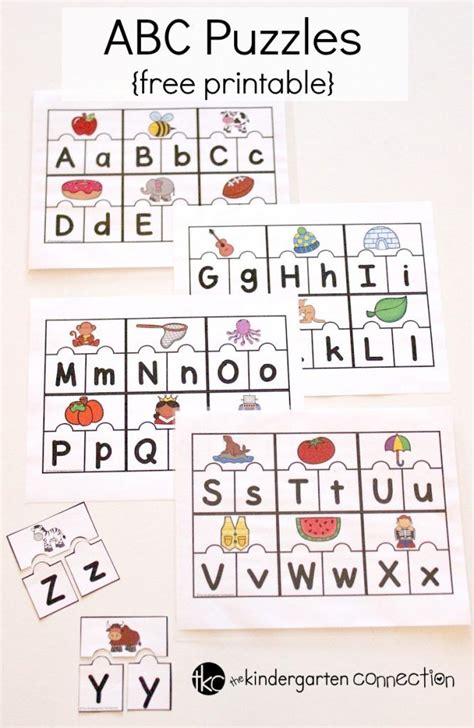 Afunti holz alphabet puzzle board abc buchstaben lernspielzeug für kleinkinder. ABC Puzzles | Kindergarten freebies, Abc centers, Alphabet ...