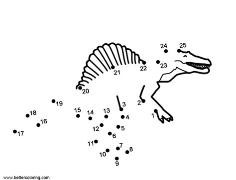 Image for realistic spinosaurus coloring pages. Spinosaurus Coloring Pages Connect the Dots - Free ...