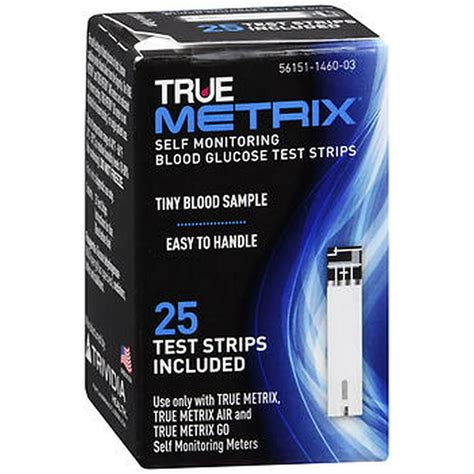 True Metrix Self Monitoring Blood Glucose Test Strips 25 Ct Walmart