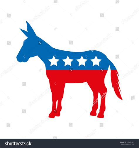 Democrat Party Isolated Icon Vector Illustration Stock Vector Royalty