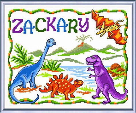It is excellent, is not it? Once Upon a Dinosaur Cross Stitch Pattern kids