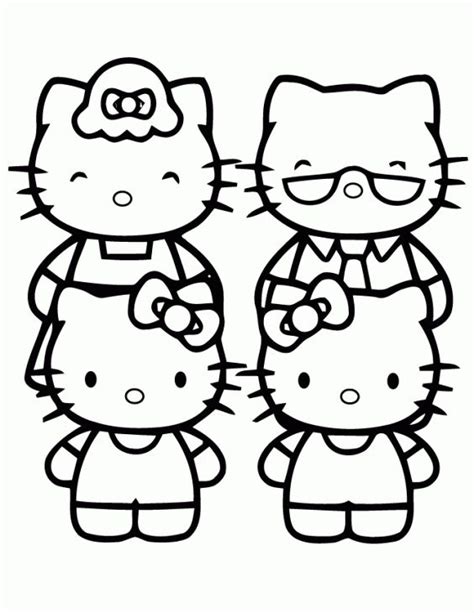 You will also find great themes such as hello kitty easter, christmas, halloween, valentine's day, and birthday, coloring pages. Hello Kitty Family Coloring Page Free Printable ...