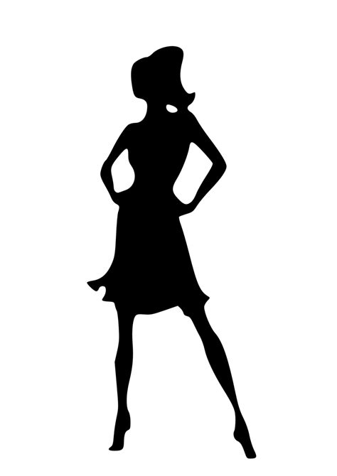 Public Domain Clip Art Image Illustration Of A Female Silhouette Id