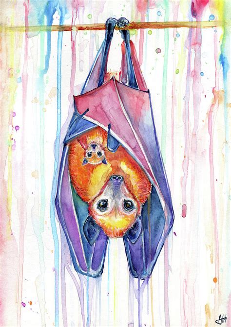 Paintings made by marc allante. Buncha Bats Painting by Marc Allante