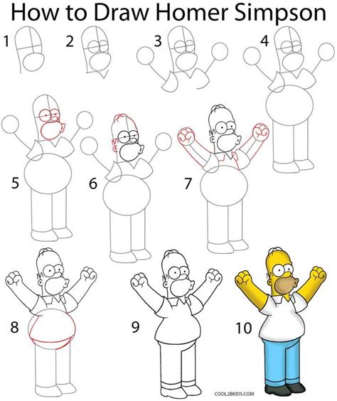 How To Draw Homer Simpson Step By Step Pictures Simpsons Drawings