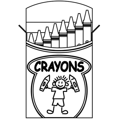 Crayon Box Coloring Page Free Download On Clipartmag