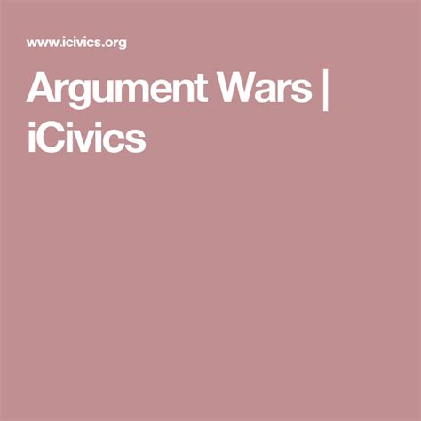 In this webquest, students explore the answers to these questions and more. Argument Wars | iCivics | Argument, War, Tech history