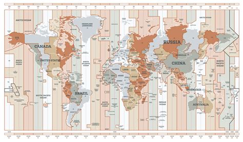 Time Zone Map Detailed World Map With Countries Names 17797514 Vector