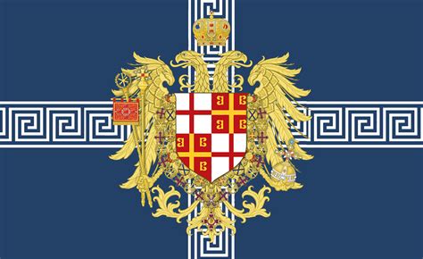 A flag, originally flaggot, is a piece of fabric (most often rectangular or quadrilateral) with a distinctive design and colours. Alternate flag of Greece combining ancient and medieval ...