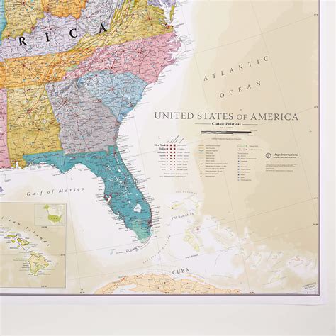 Maps International Giant Classic USA Mega Map Map Of The United