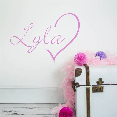 Personalised Name Heart Wall Sticker By Nutmeg Wall Stickers