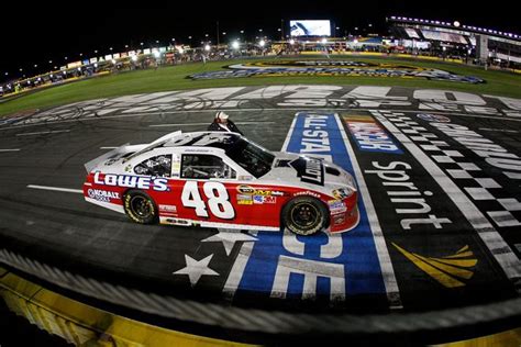 Jgr at least had denny hamlin and carl edwards in fourth and sixth more nascar news. Jimmie Johnson, driver of the #48 Lowe's Patriotic ...