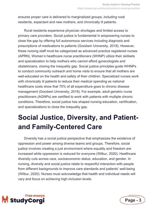 social justice in nursing practice free essay example