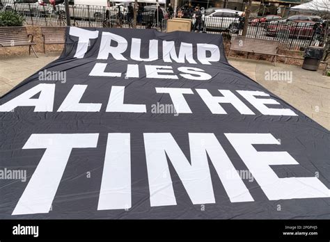 Handful protesters outside of Manhattan Criminal Court in New York on