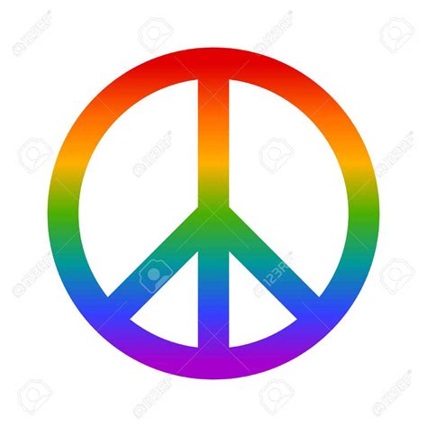Rainbow Peace Sign Clip Art 10 Free Cliparts Download