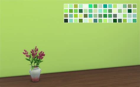 Veranka Shades Of Green Walls • Sims 4 Downloads