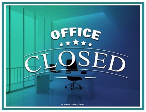 Office Closed Sign Free Download