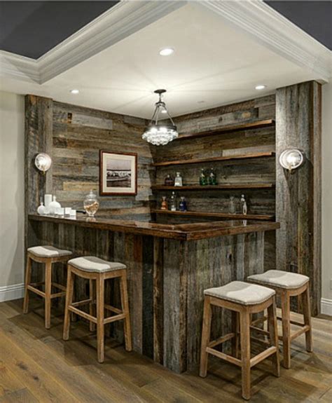 Reclaimed Barnwood Corner And Bar Bars For Home Home Bar Rooms Home