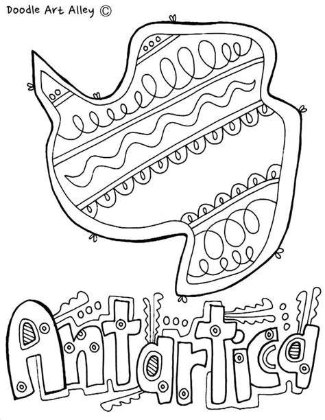 Continents Coloring Pages At Classroom Doodles Antartica Coloring