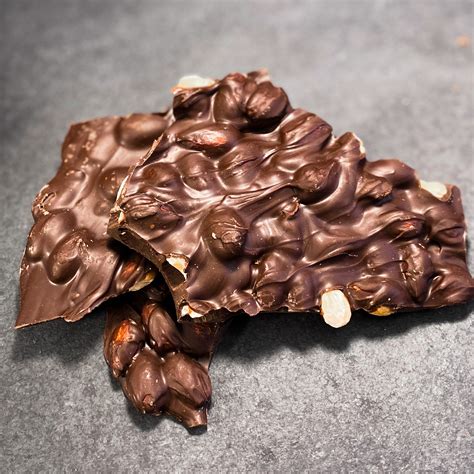 Handmade Almond Bark Dark Chocolate Bursts House Gourmet Chocolates