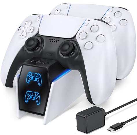 Buy PS5 Controller Charger Station with Fast Charging AC Adapter 5V/3A, Dual Controller Charging
