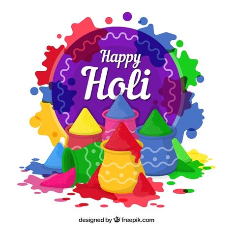 Free Vector Happy Colorful Holi Background