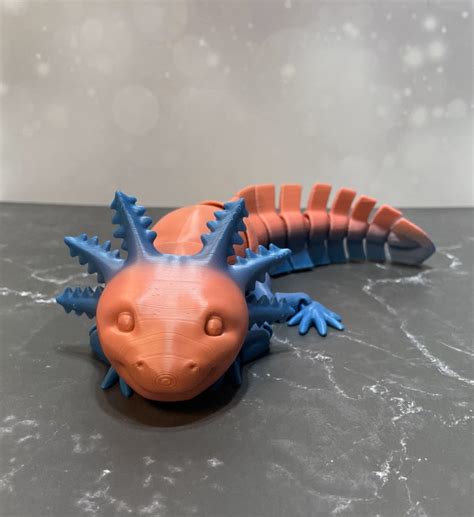 Articulated Axolotl 3d Printed Articulated Toy Pla Printed Etsy