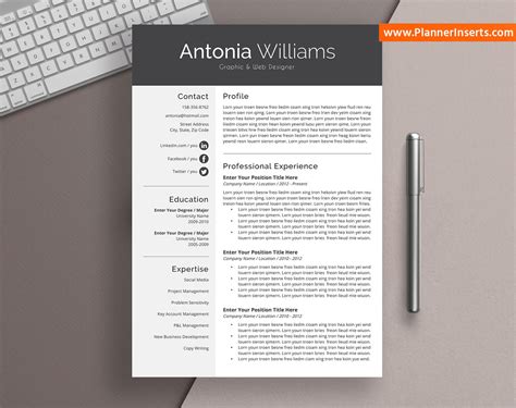 Free resume / cv template. CV Template for Word, Professional CV Format, Editable CV ...