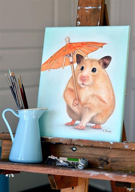 Hamster Canvas Print Hamster Canvas Hamster Giclée Print Nursery
