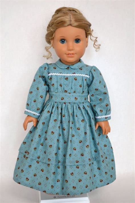 American Girl 18 Inch Doll Dress Historical Prairie Civil War Teal