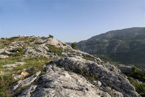 Rocky Landscape In The Mountains Of Croatia Near Split Stock Photo