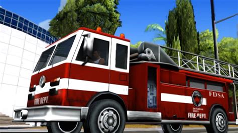 Gta 5 Fire Truck Gta San Andreas Review Youtube