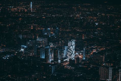 Wallpaper Beijing China Night City View From Above Skyscrapers Hd