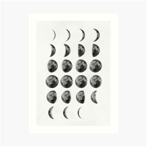 Moon Phases Art Print By Lorihinner Redbubble