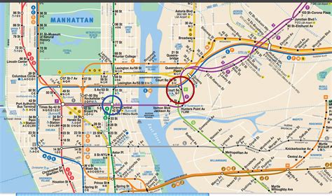 Nyc Subway Map From Penn Station Map Of World
