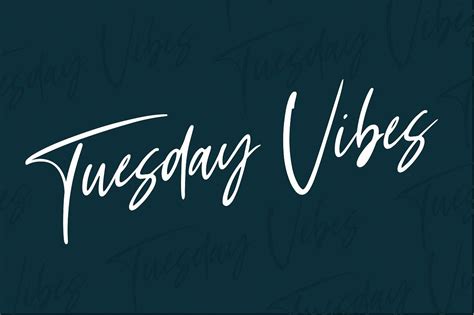 Tuesday Vibes Handwritten Font By Sronstudio On Creativemarket Hand
