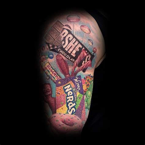 60 Candy Tattoo Ideas For Men Sweet Designs