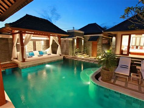 Don't just immediately break ground with a bunch of small yard landscaping ideas. Balinese style pool/backyard. Saw house like this on House ...