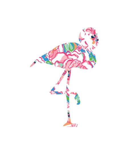 Flamingo Lilly Pulitzer Inspired Vinyl Decal By Cuttincrazy