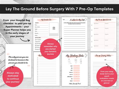 The Ultimate Bariatric Surgery Planner Gastric Sleeve Pre Op Etsy