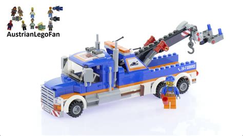 Dark Blue Vintage Tow Truck Custom Vehicle Made With Lego® Bricks City