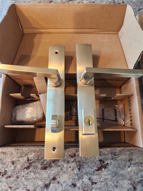 Pellabaldwin Spiere French Door Handle Satin Brass Unhinged New In Box